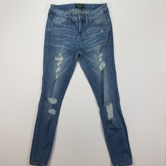 bebe Denim - Bebe Destressed Skinny Jeans Size 26